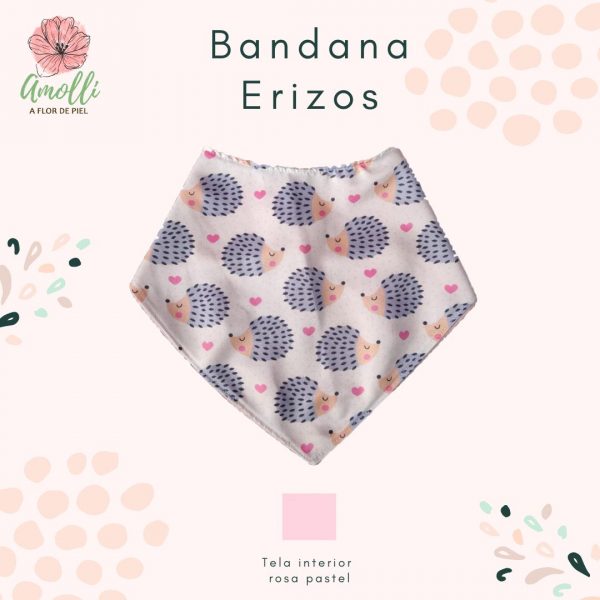 Bandana Erizos Rosa Pastel